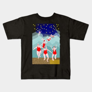 Wild Swimming at Christmas Kids T-Shirt